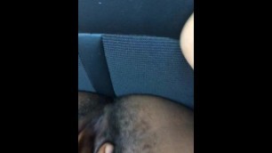 Uber Driver Plays with my Hairy Pussy after School Party