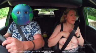 Step Son Drives Step Mom Home Tells him to keep his Eyes on Road or she Suck his Cock