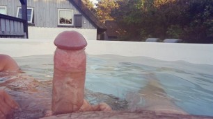Girlfriend's best Friend Knew about our Videos and Wanted to try - Gave me a Handjob in the Pool